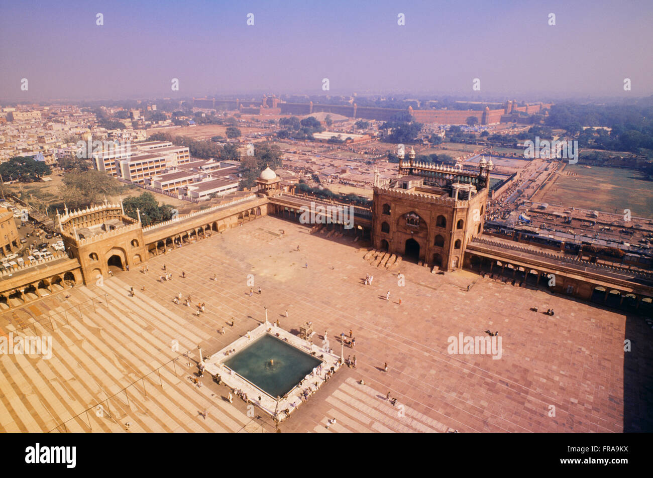 Courtyard Of The Jama Masjid Mosque, Delhi, India Stock Photo