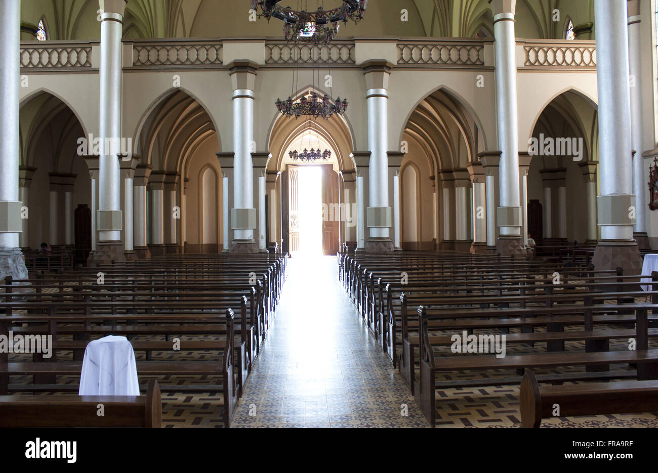 Interior of the Church of San Sebastian Martir Venancio Aires City Stock Photo