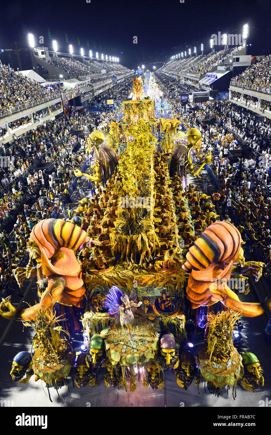 Parade Gremio Recreativo Escola de Samba Unidos da Tijuca Stock Photo