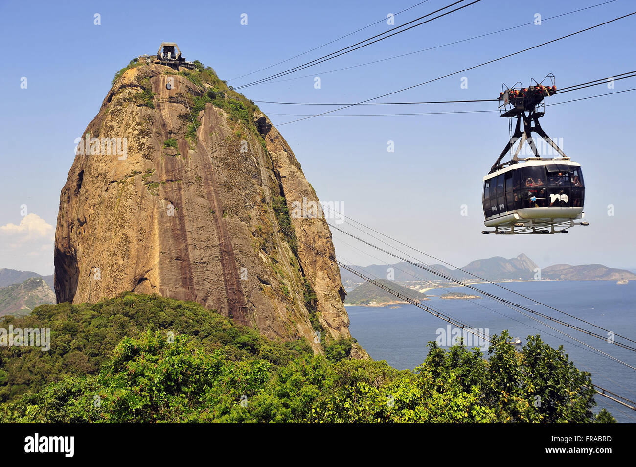 Cable car in the Sugar Loaf Mountain - south of the city Stock Photo