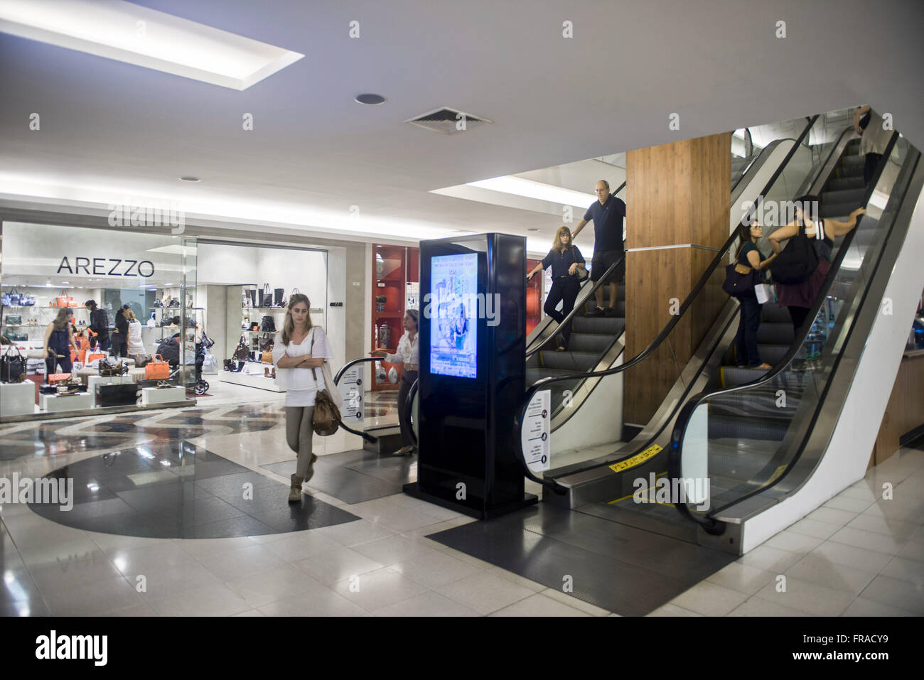 Escalator inside shopping center hi res stock photography and