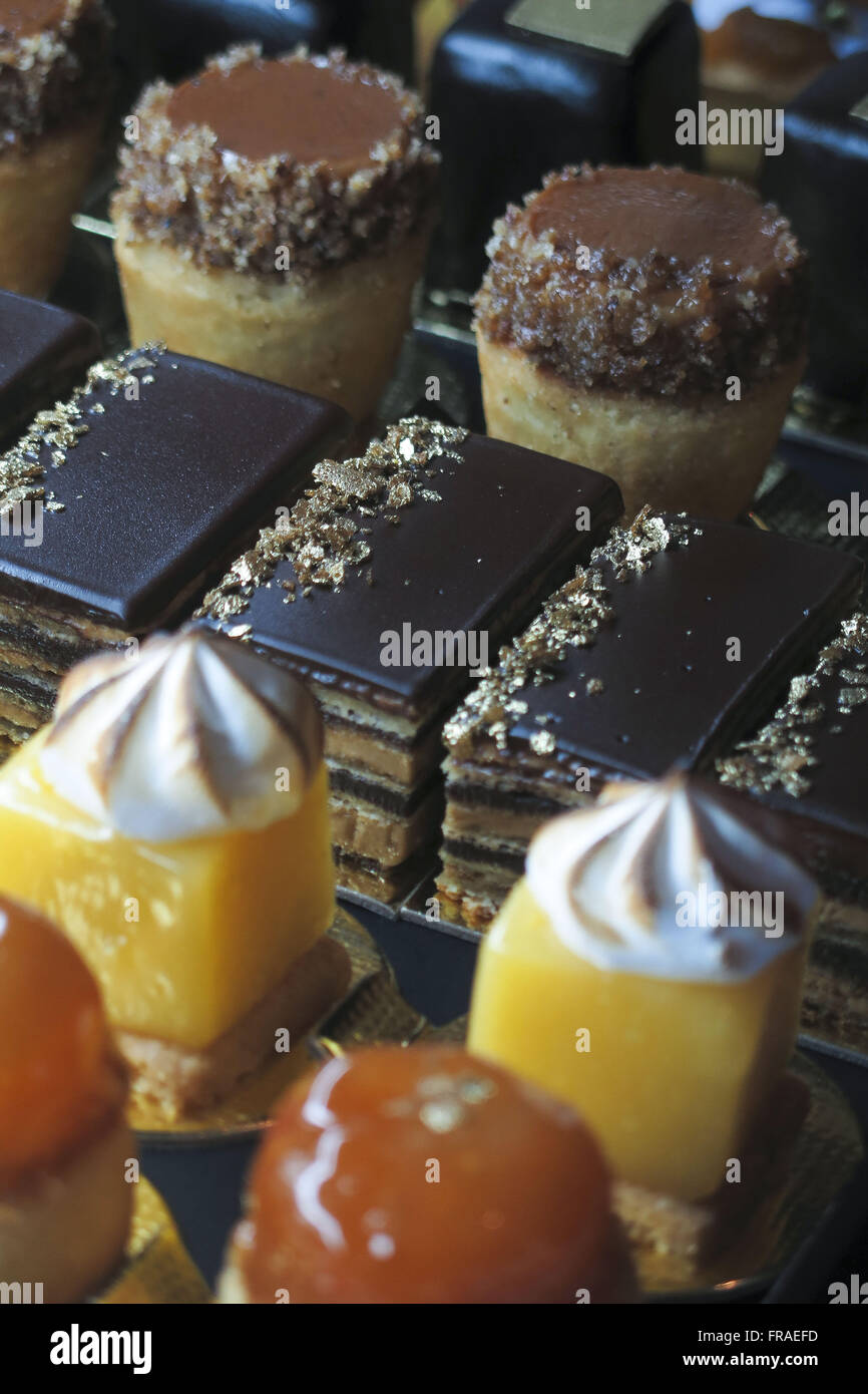 Sweets for sale in patisserie Stock Photo