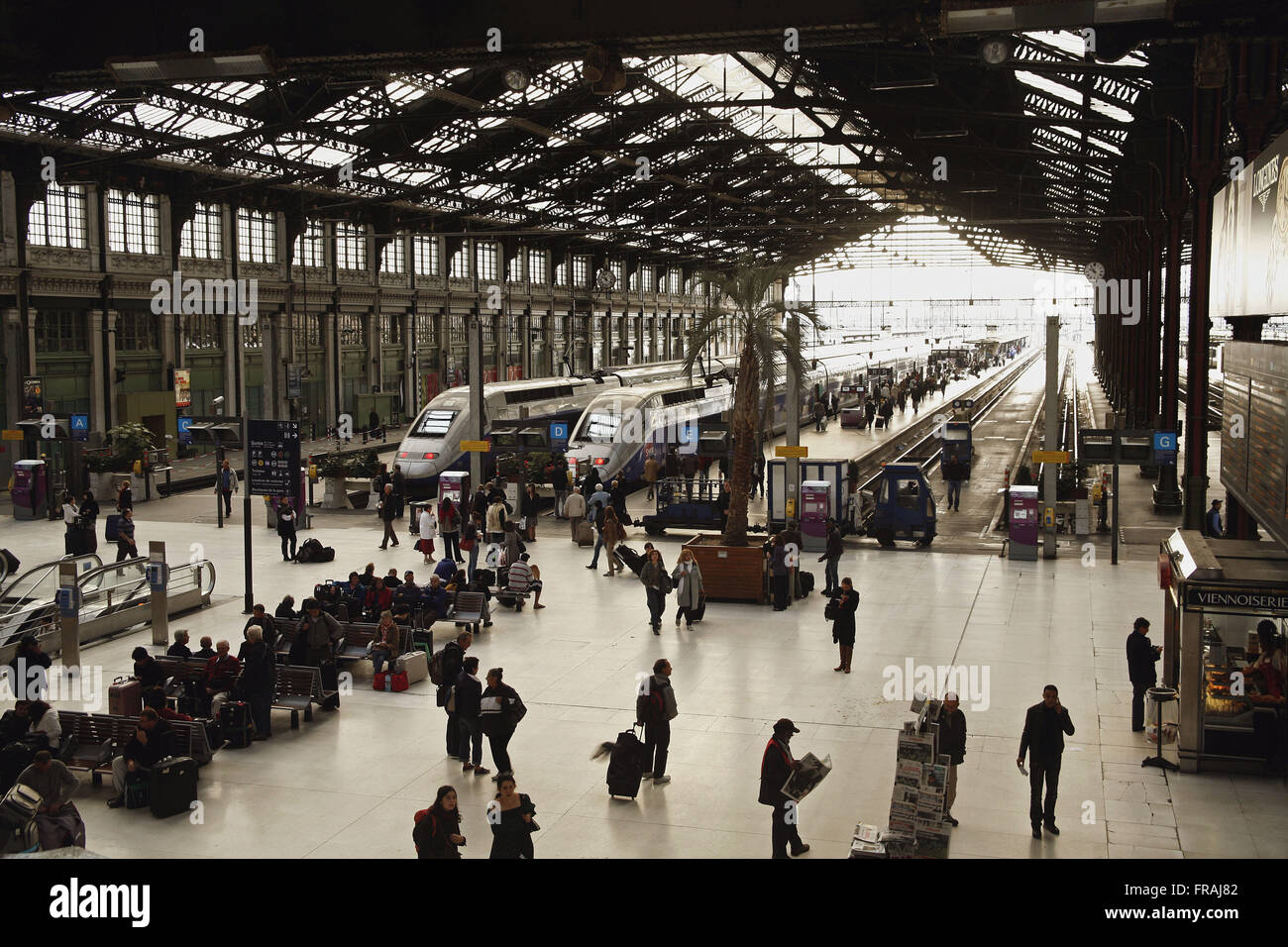 Top View Of The Rail Terminal In Paris Gare De Lyon Stock Photo Alamy
