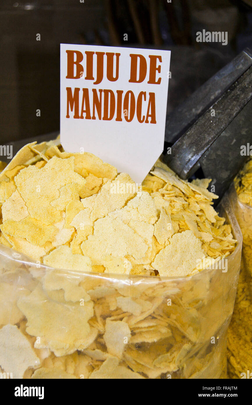 Tapioca cassava sale at Municipal Market Antonio Valente known as