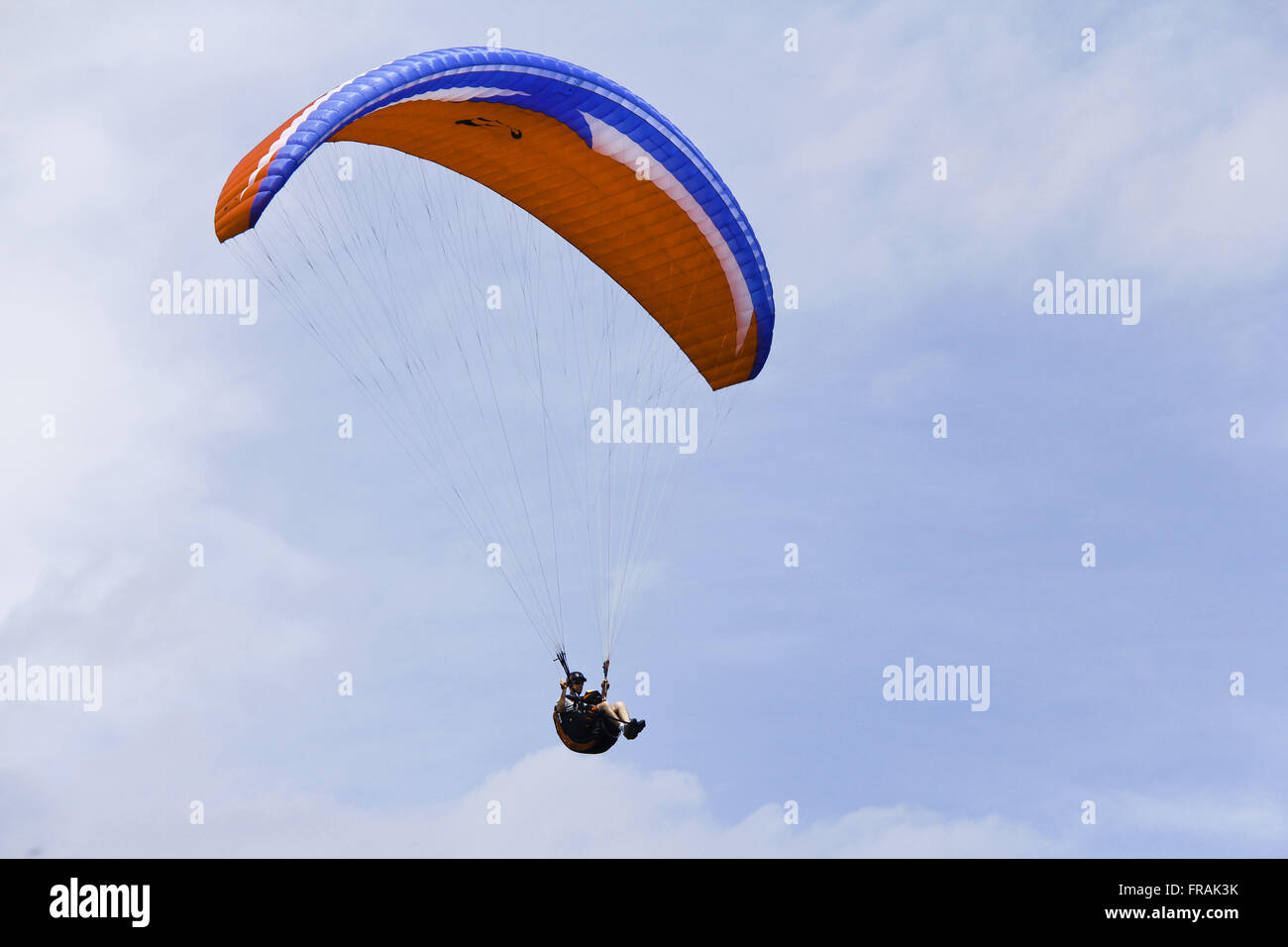 Paragliding in competion free flight Stock Photo