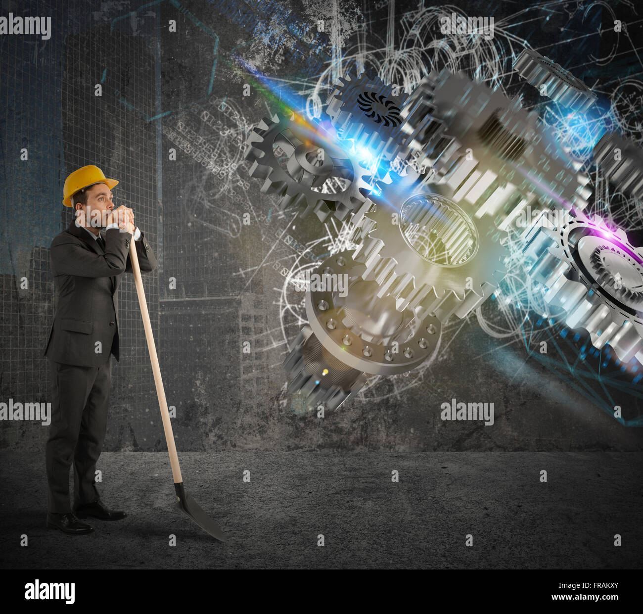 Build gear system Stock Photo Alamy
