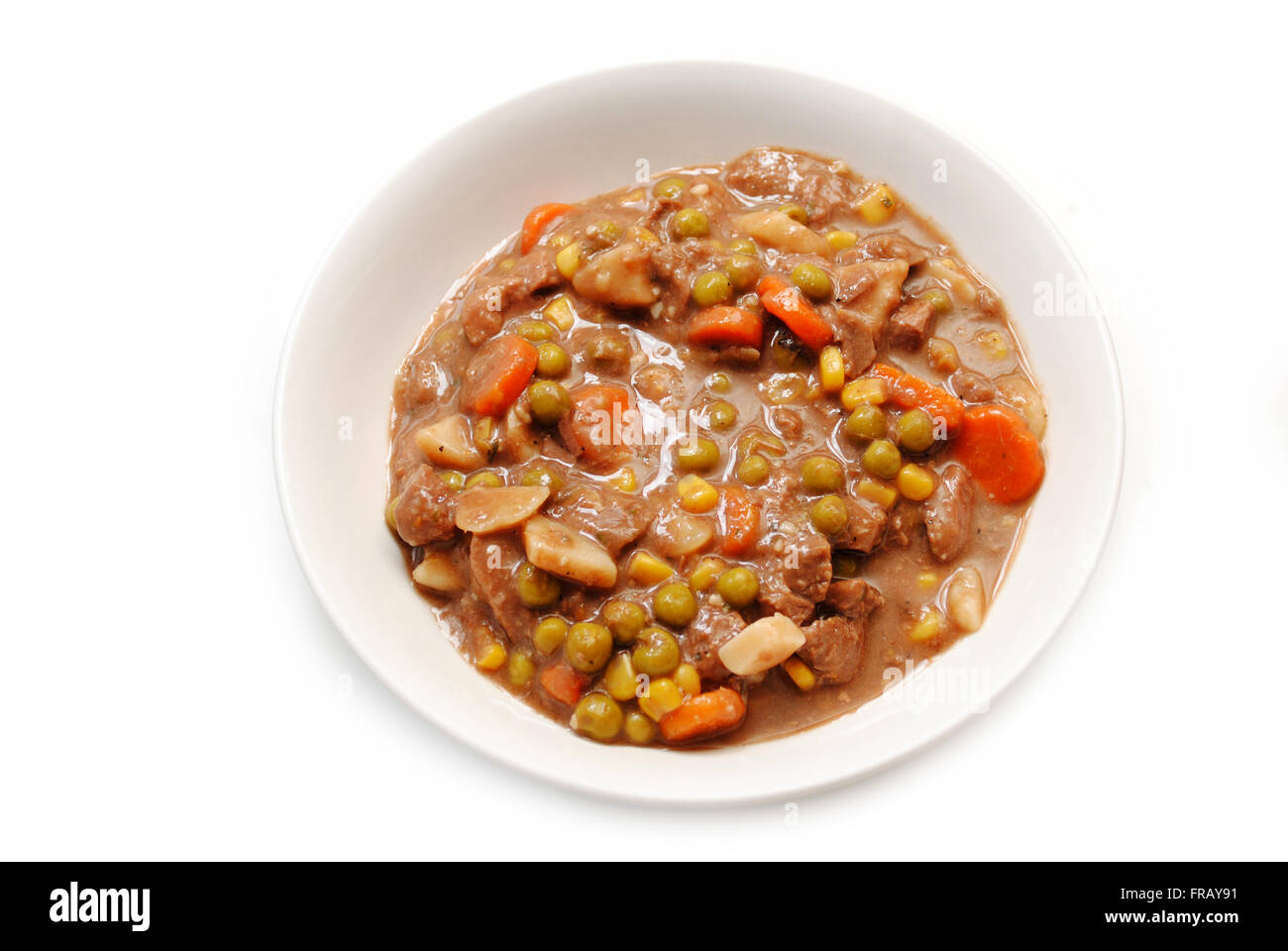 Hearty Beef or venison Stew With Healthy Vegetables Stock Photo