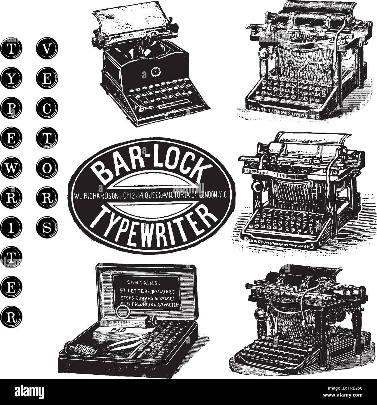 Illustrations typewriter hi-res stock photography and images ...
