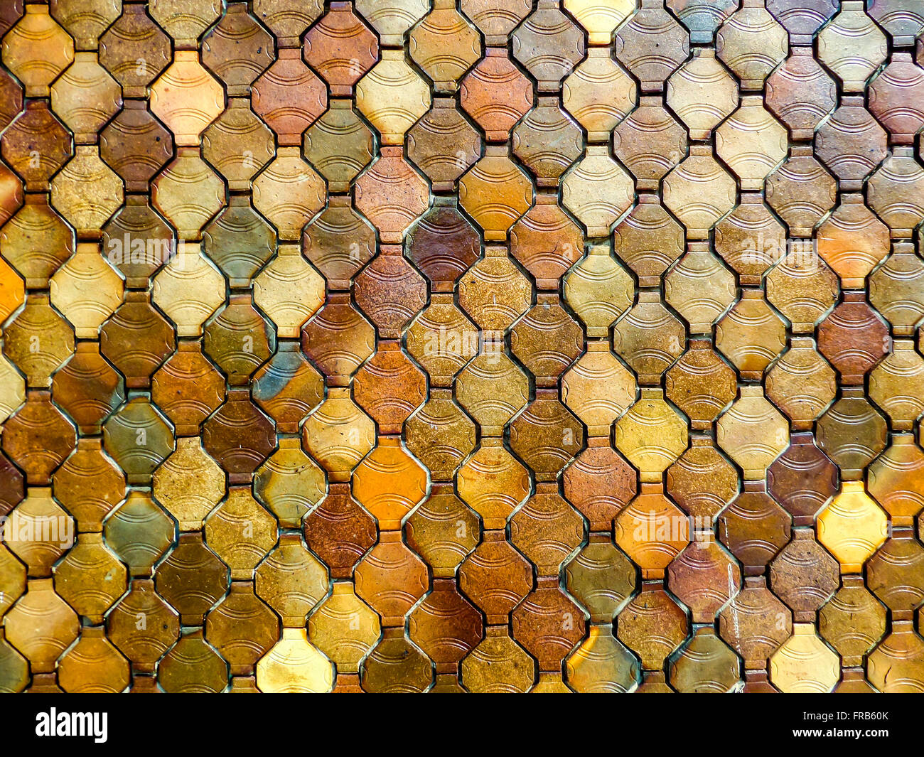 Ceramic wall tiles, earthenware, use to interior on wall in the garden and modern office