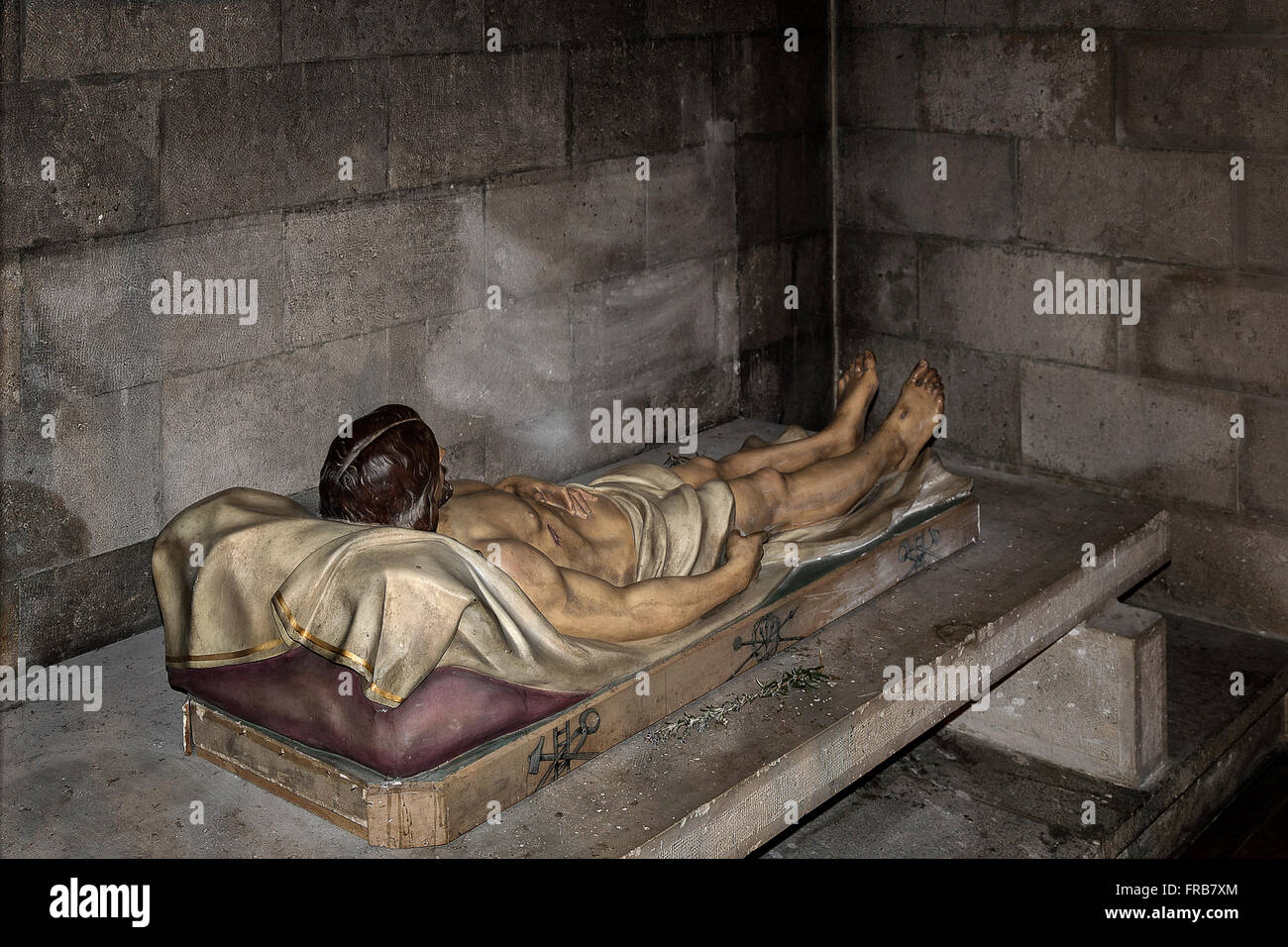 Christ recumbent in the monastery of La Trappe in the town of Dueñas