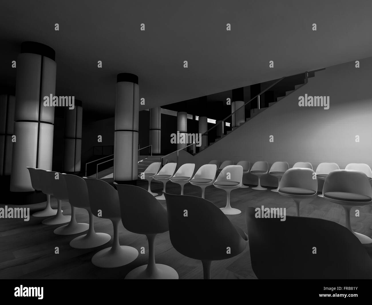 Waiting room design seats Black and White Stock Photos & Images - Alamy