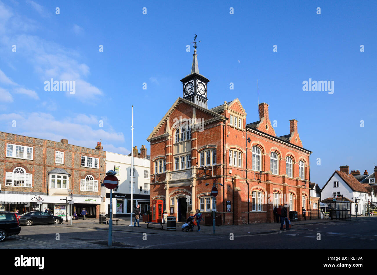 The Town Hall, home of Town Council, High Street, Thame, Oxfordshire, England, UK. Stock Photo