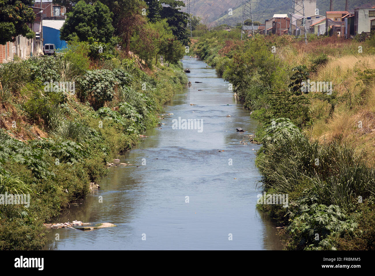 Sarapuí River on the border of the municipalities of Mosque and Nilopolis Stock Photo