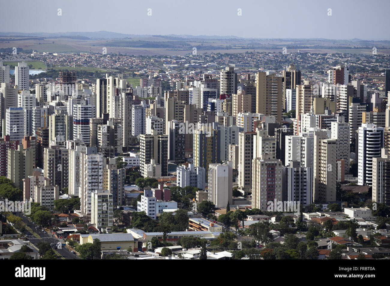Aerial view of building in the central region of the city Stock Photo