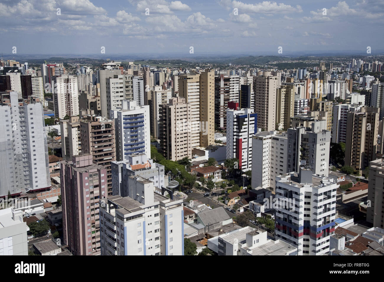 Aerial view of building in the central region of the city Stock Photo