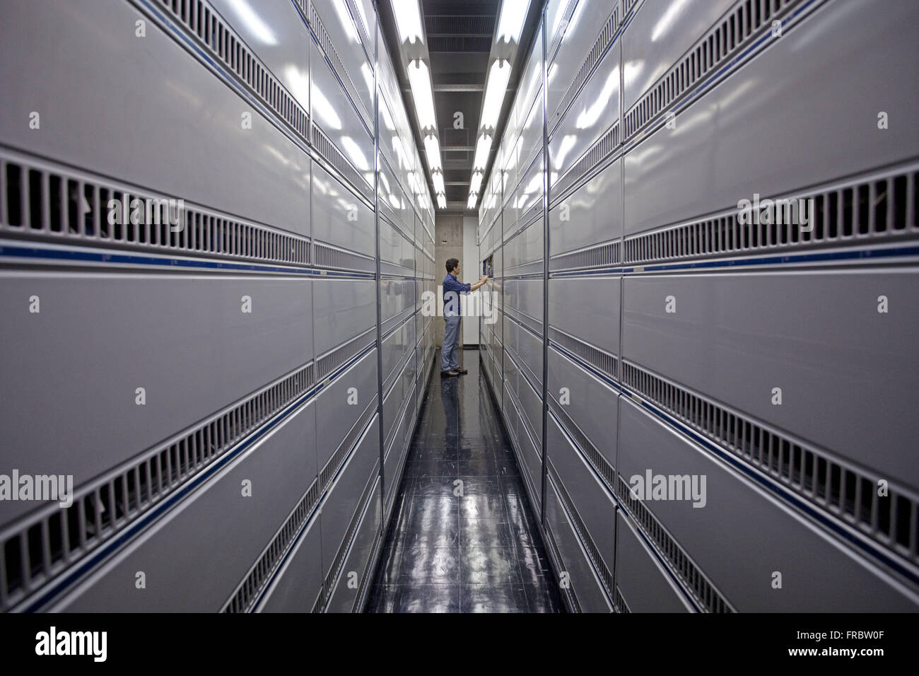 Servers and processors telecommunications operator in Central Stock Photo