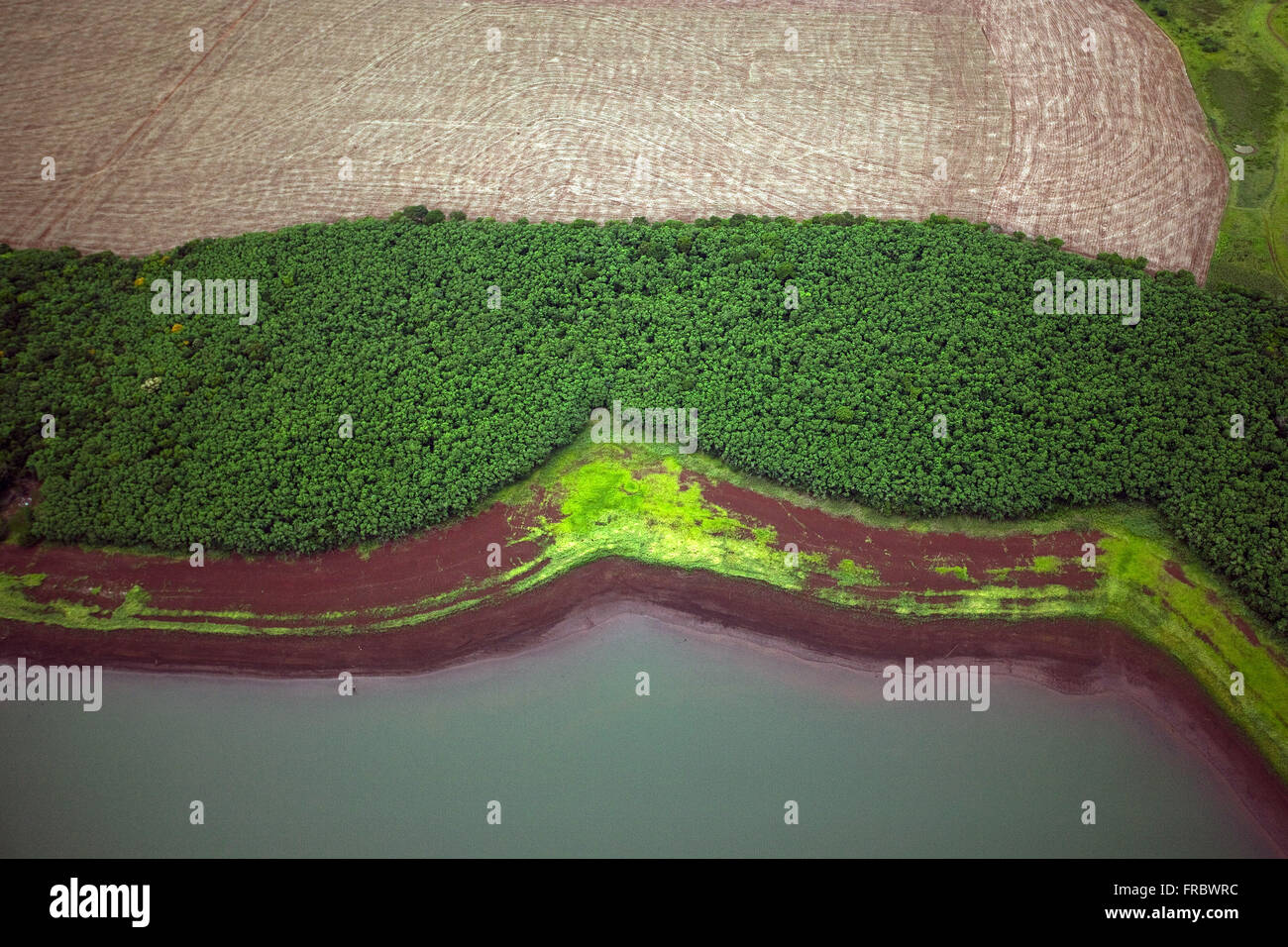 Farm with soybean planting area and newly harvested area of preserved