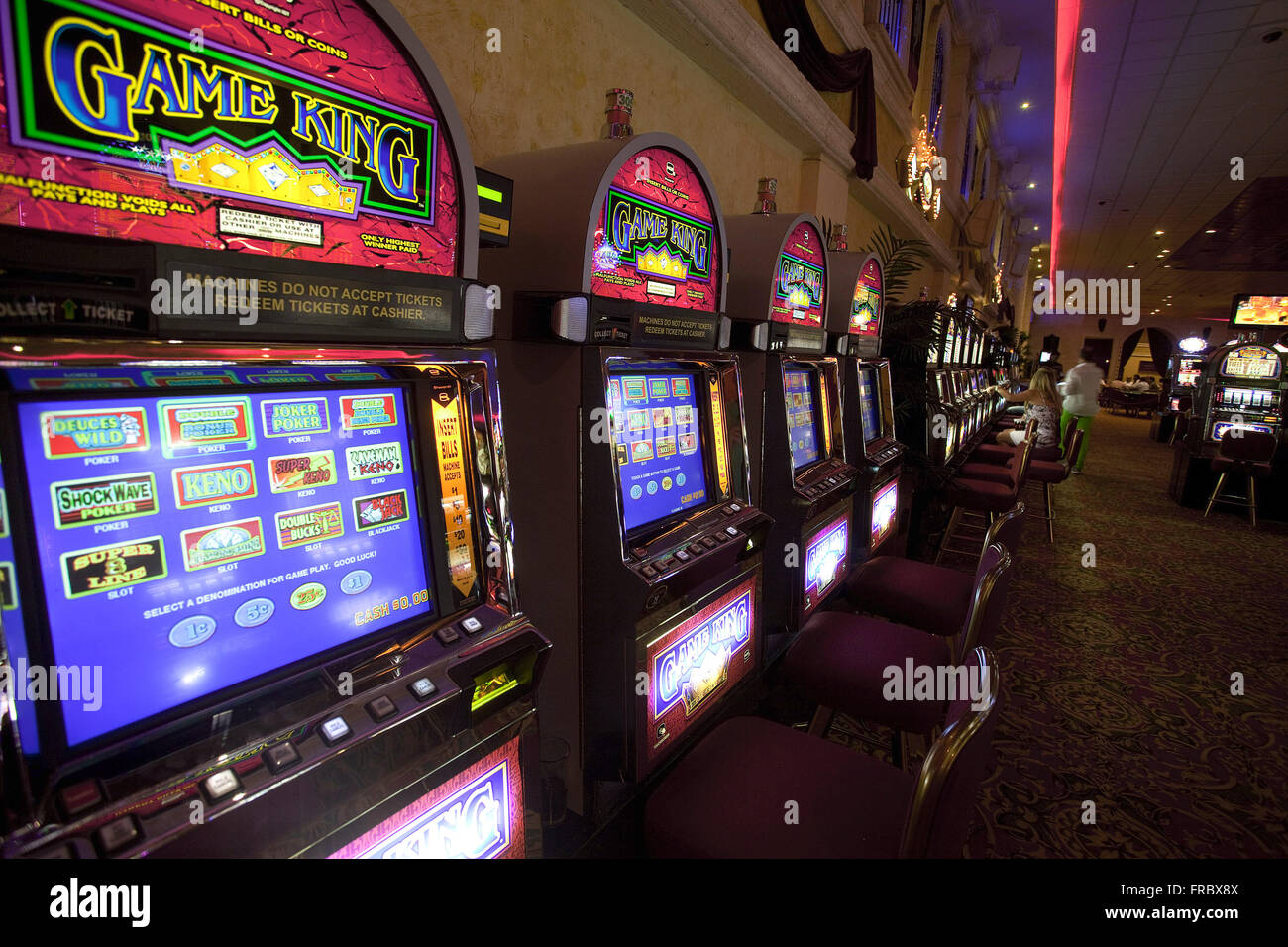 Gambling inside casino in Punta Cana Stock Photo