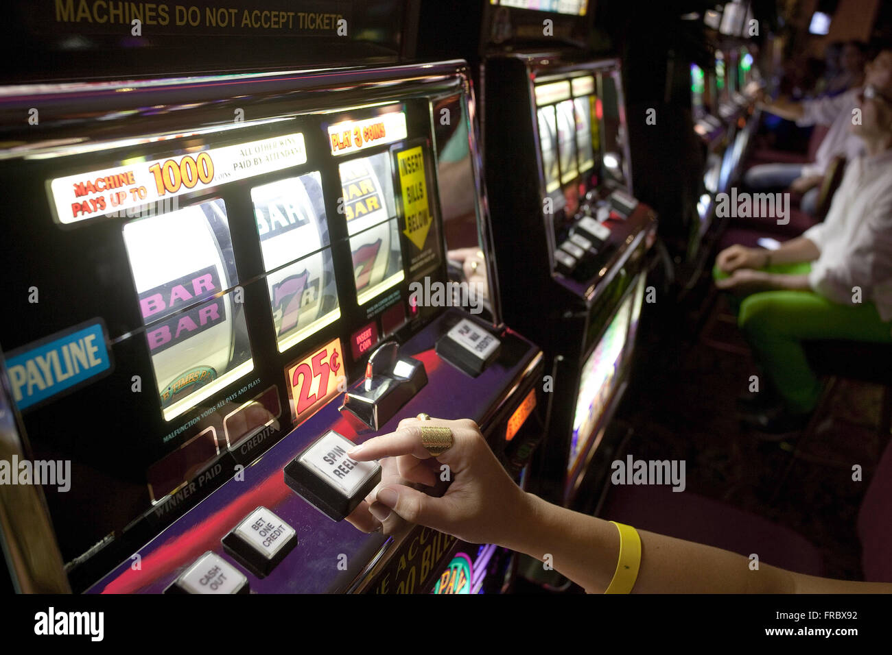 Gambling inside casino in Punta Cana Stock Photo