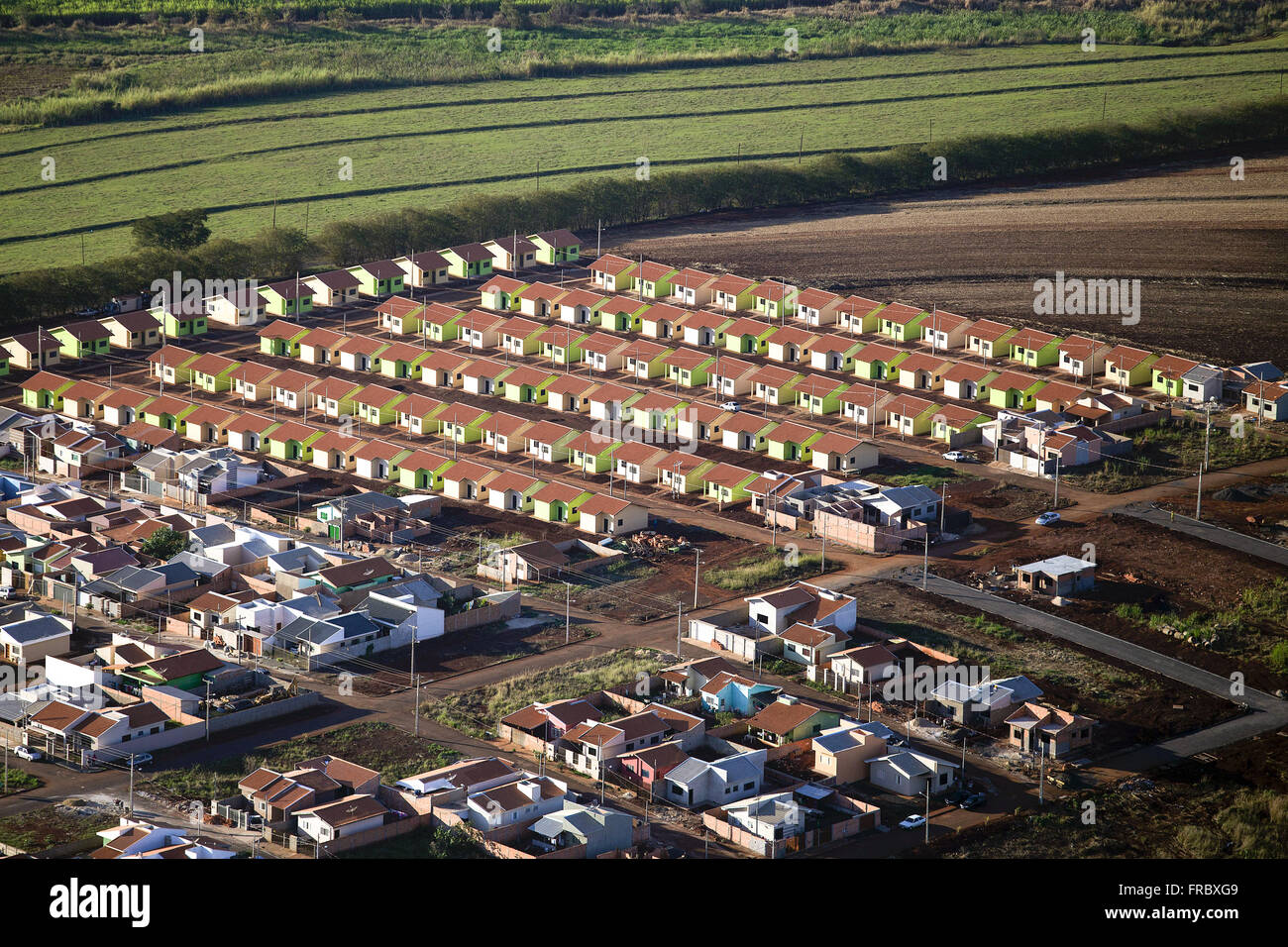 Aerial view of the housing program Minha Casa Minha Vida Stock Photo