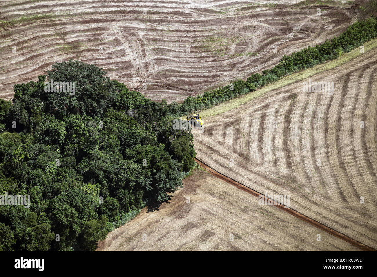Aerial view of soybean mechanical harvesting Stock Photo Alamy