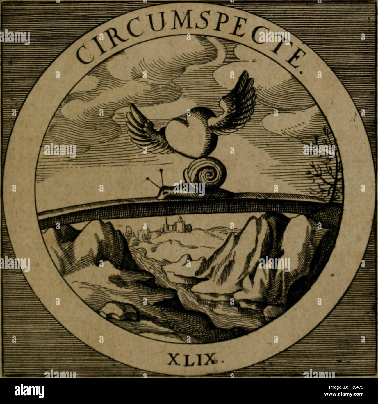 Emblemata sacra - hoc est, decades quinque emblematum ex sacra scriptura, de dulcissimo nomine and cruce Jesu Christi, figuris aeneis incisorum (1624) Stock Photo