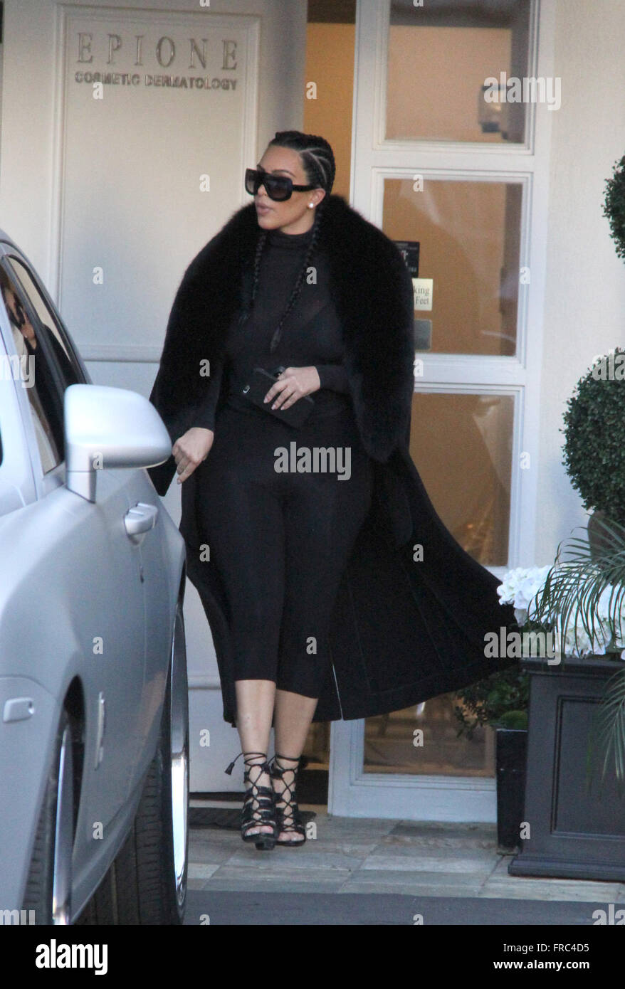Kim Kardashian spotted leaving Epione Cosmetic Laser Center with her
