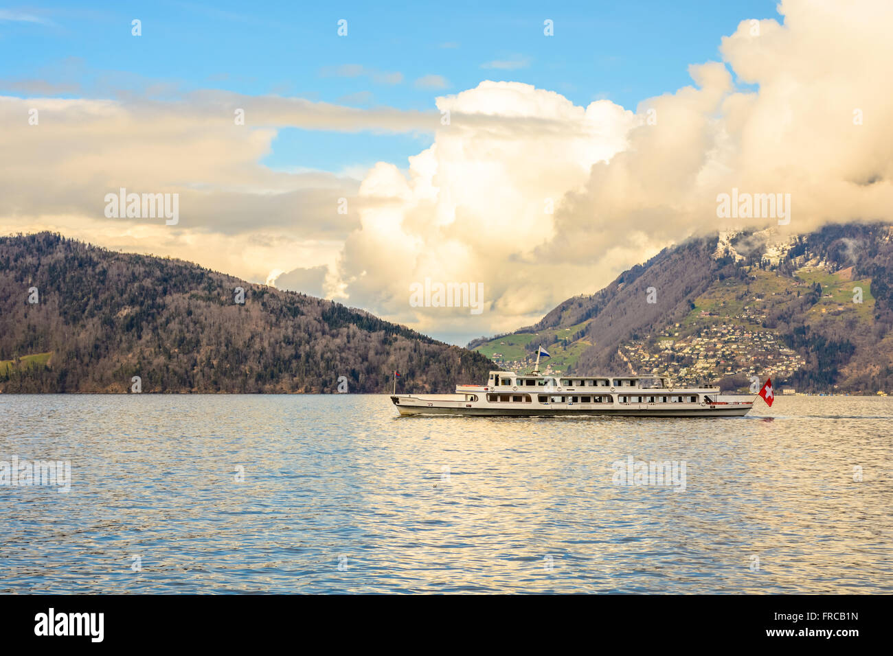 Boat trip on Lake Lucerne Stock Photo