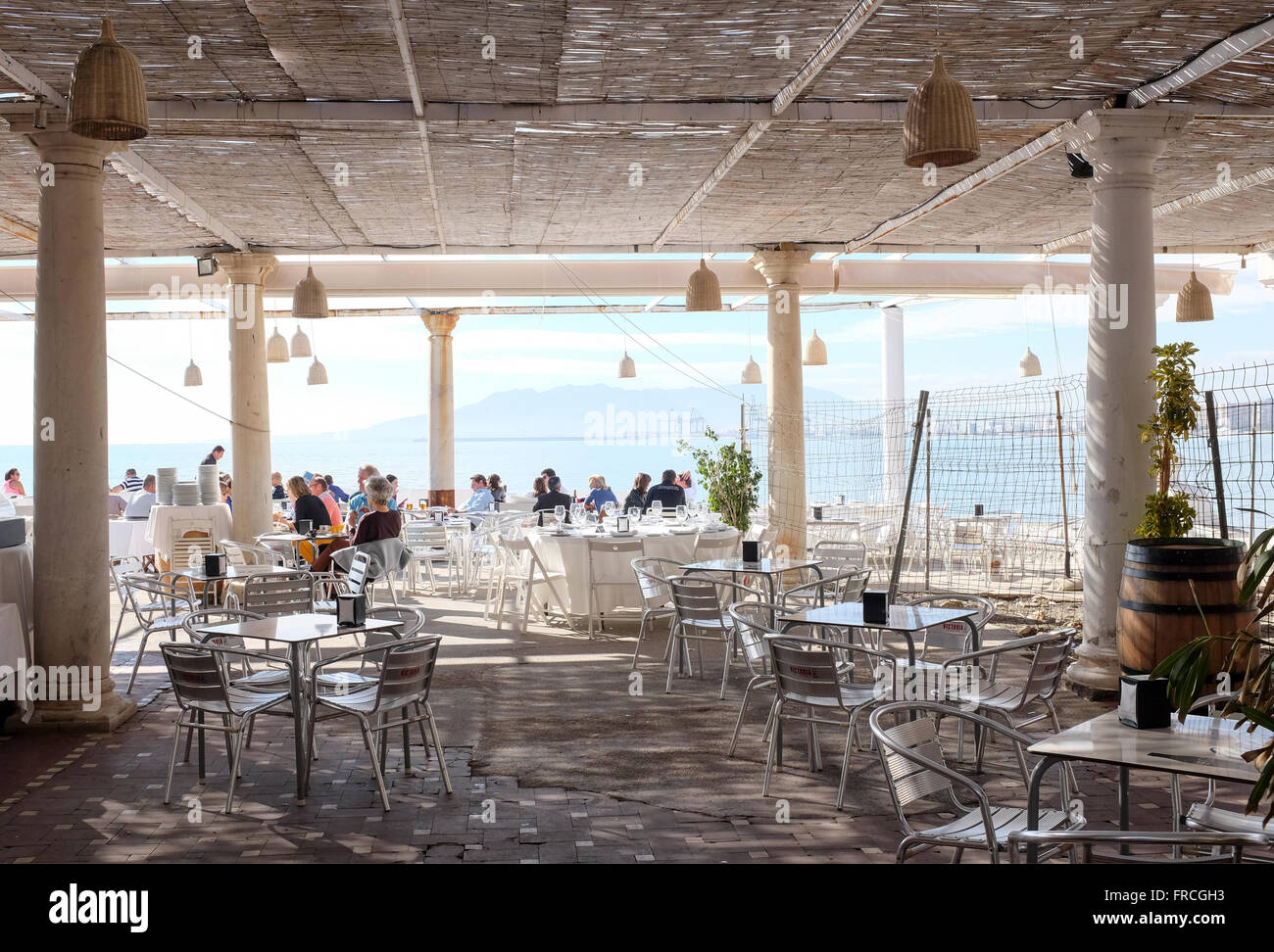 Restaurant El Balneario Baños del Carmen, Malaga, Spain Stock Photo