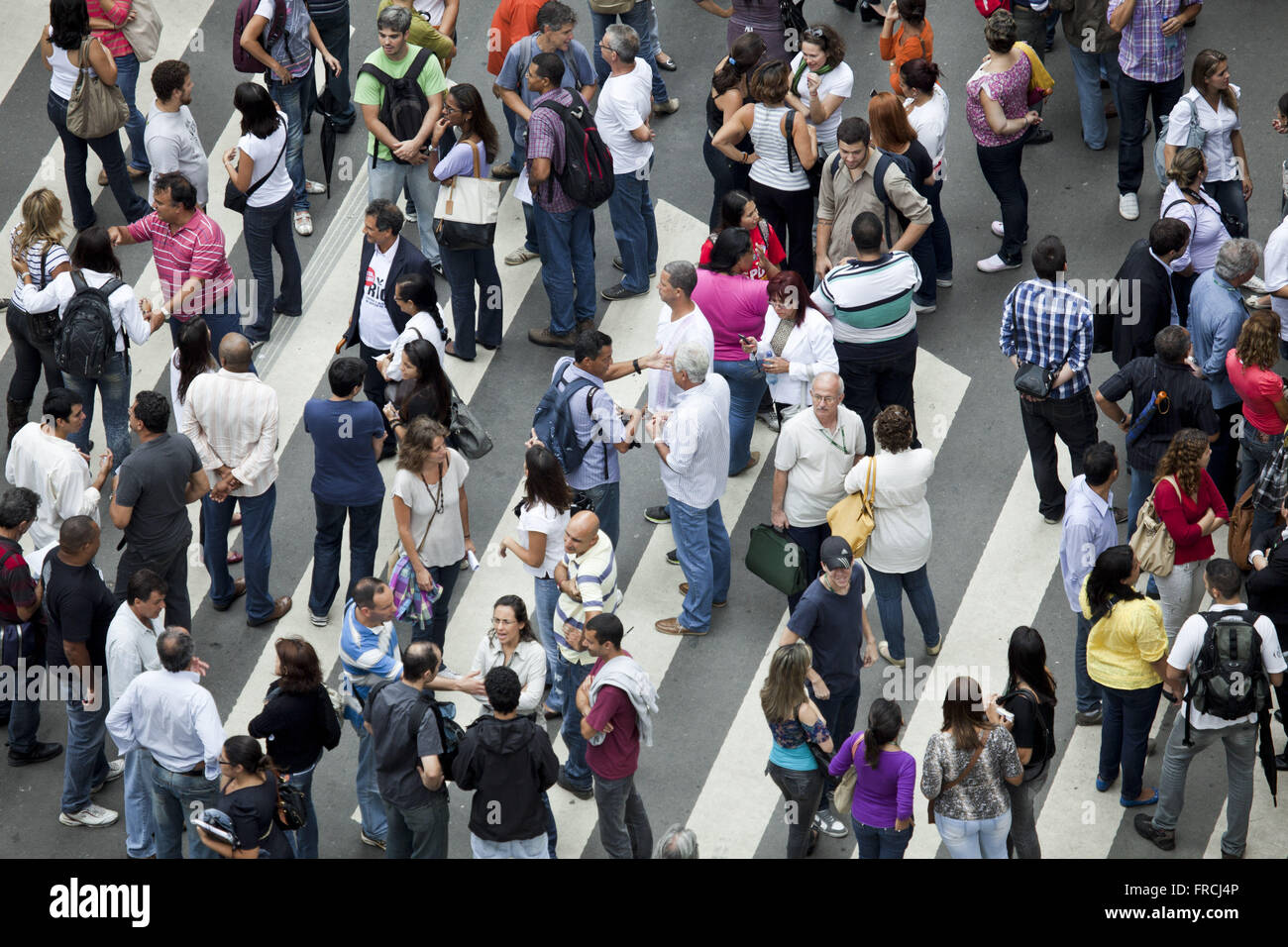 Manifestation by President Dilma to veto the draft redistribution of royalties from oil Stock Photo