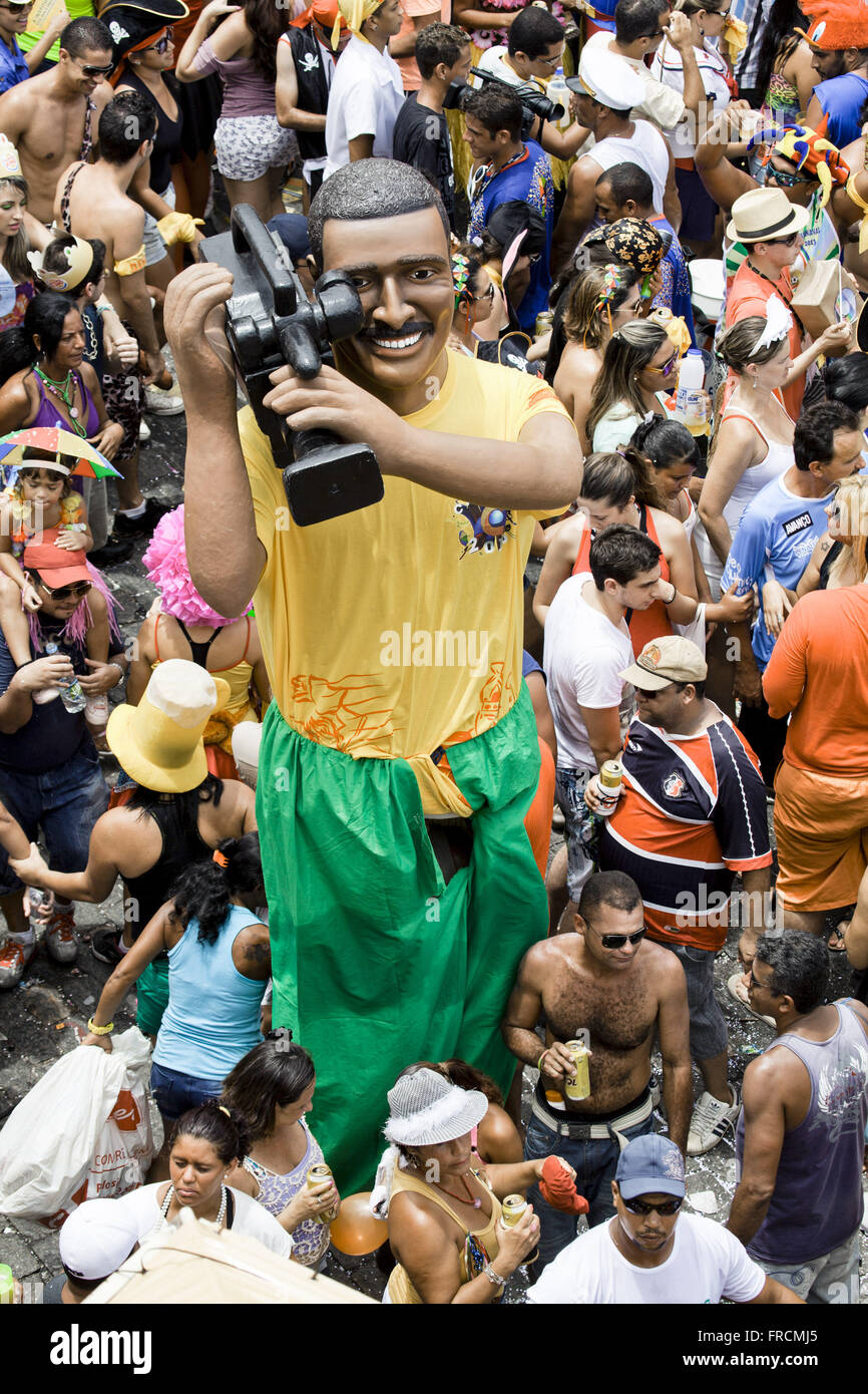 Doll representing a cameraman during street carnival Stock Photo