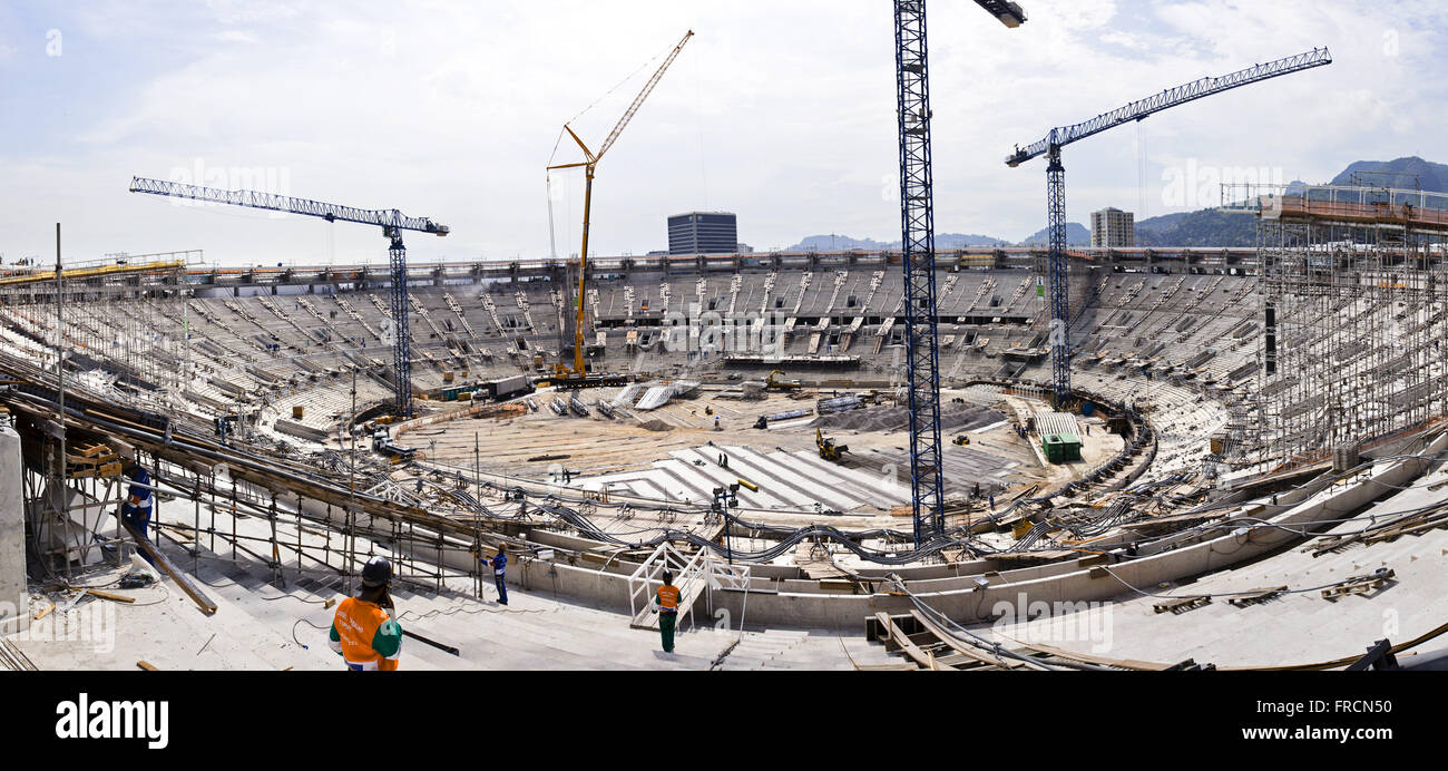 Estadio do Maracana in retirement for the World Cup 2014 - Maracana neighborhood Stock Photo