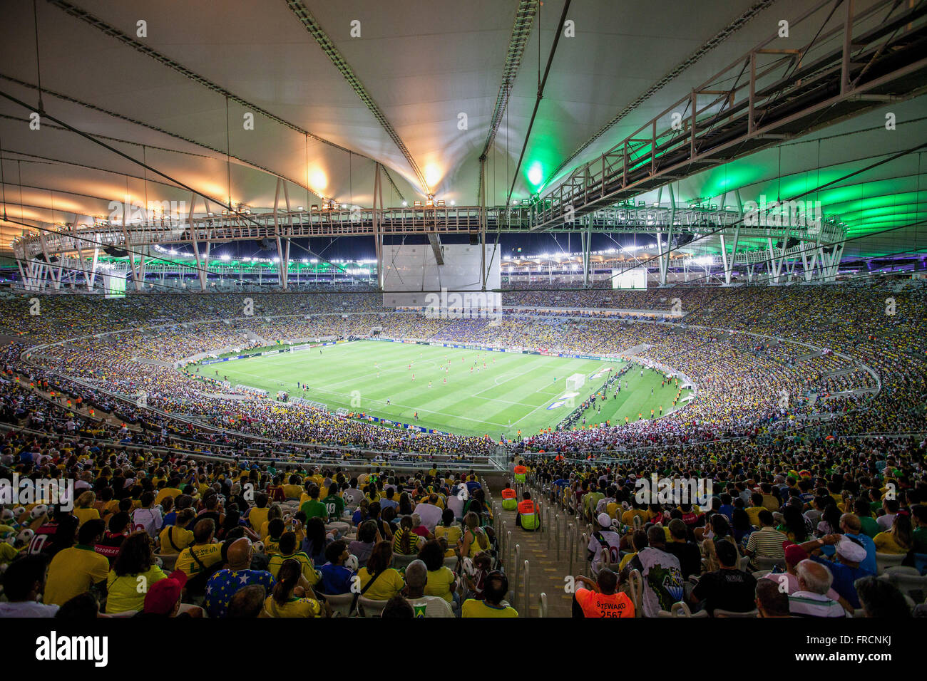 Brazilian fans in the friendly match between Brazil and England Stock Photo
