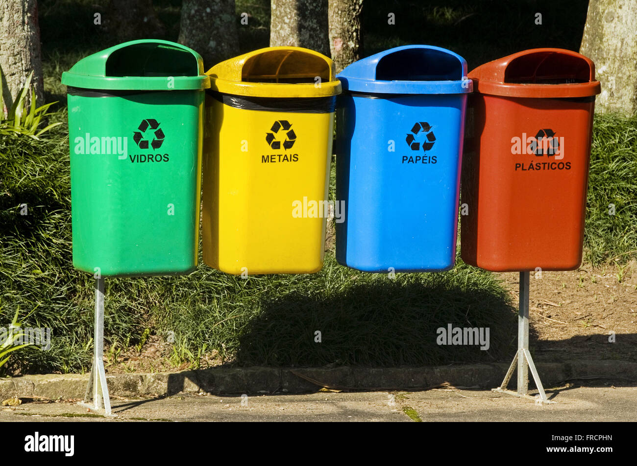 Bins to collection Stock Photo Alamy