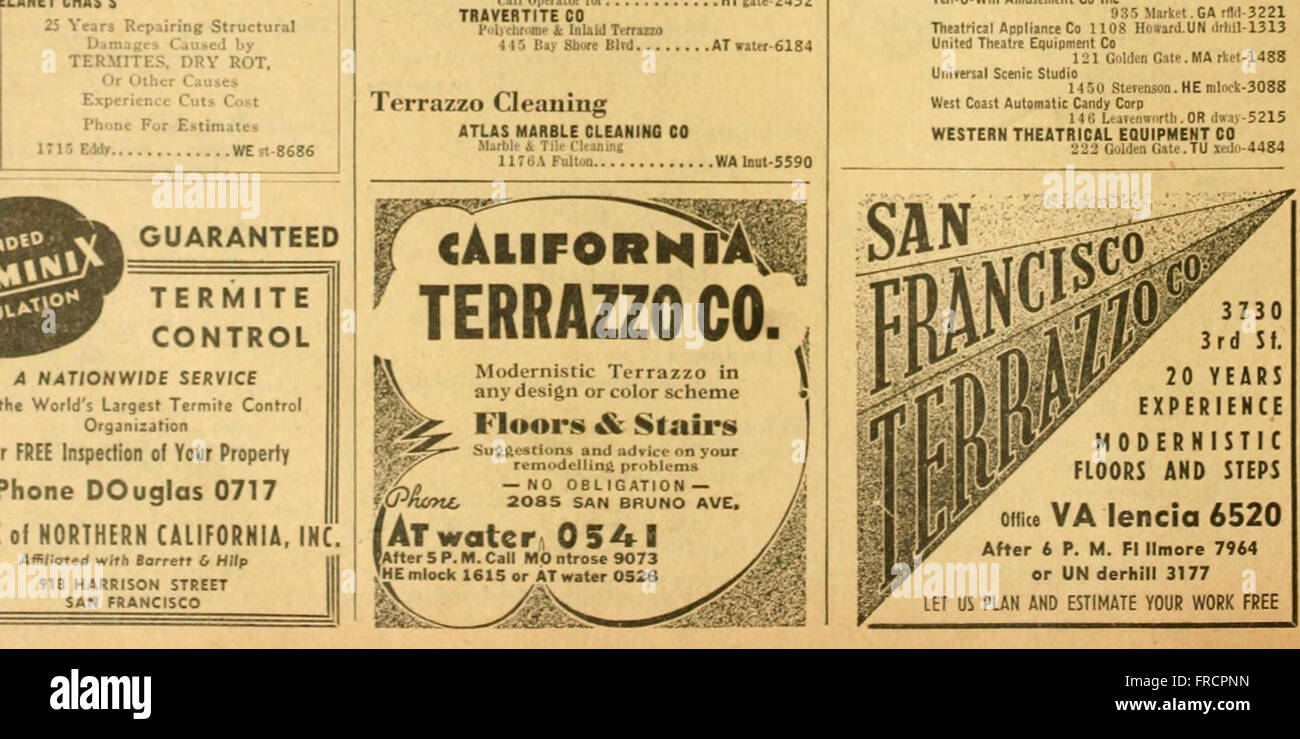 San Francisco and Bay counties telephone directory (1917 Stock Photo