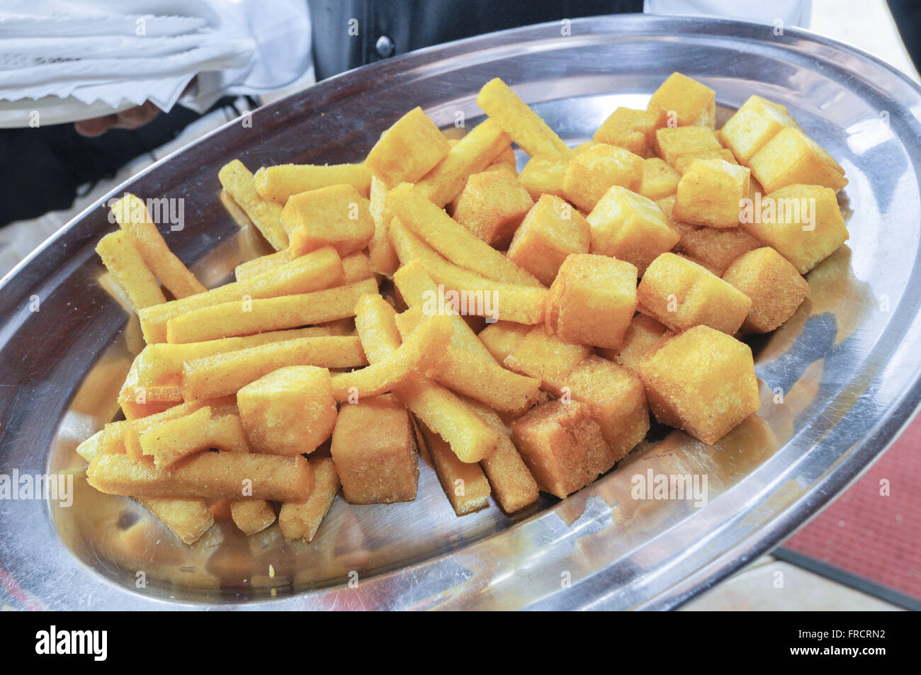Fried polenta dish in Stock Photo