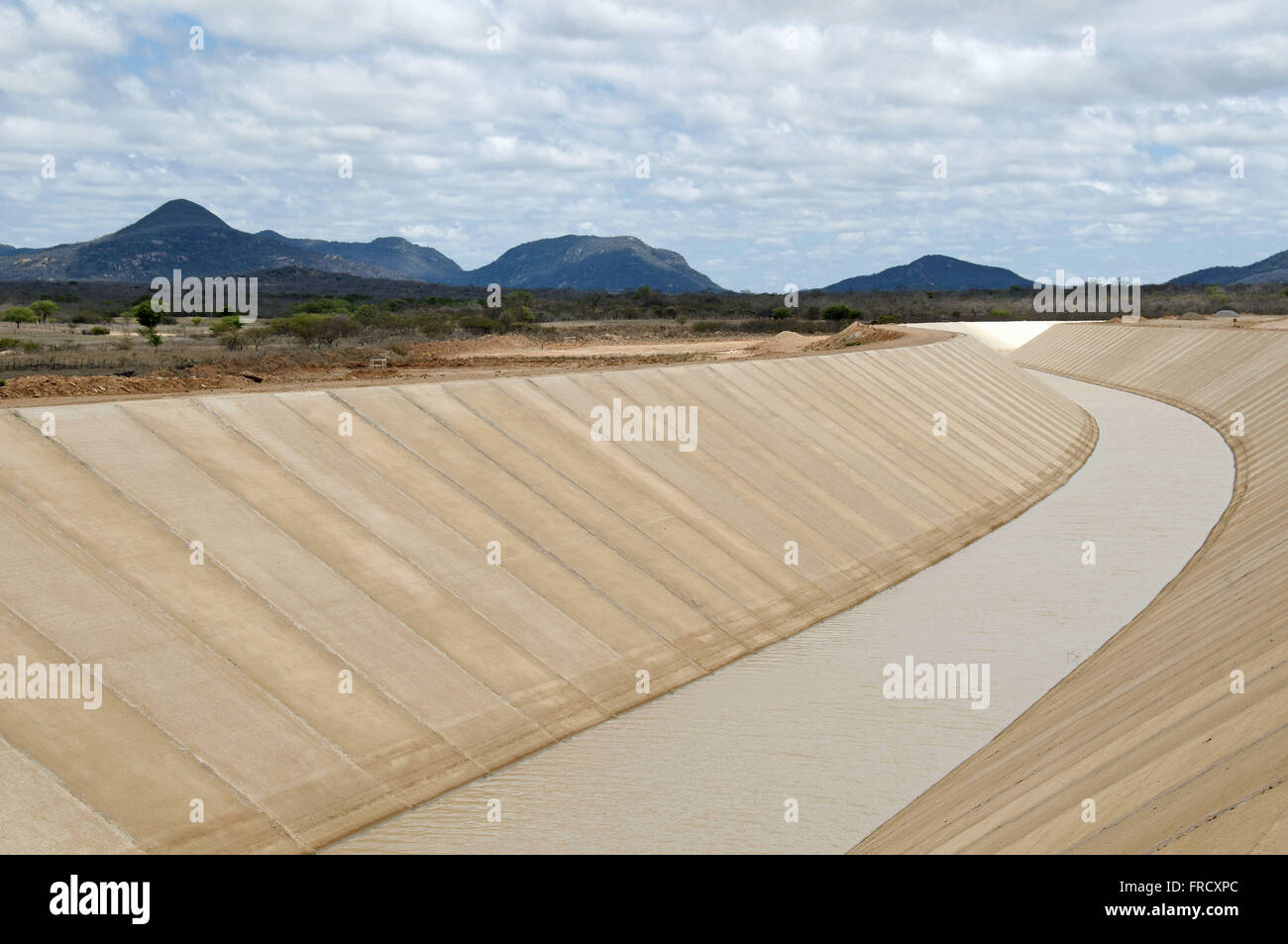 Transposition of the Rio Sao Francisco - Channel finished - lot 1 Stock Photo