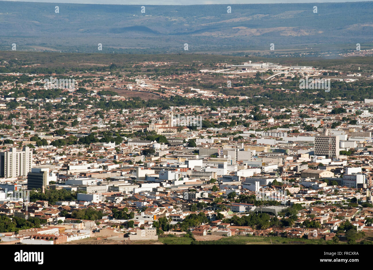 Top view of the city of Juazeiro do Norte in Ceara Stock Photo
