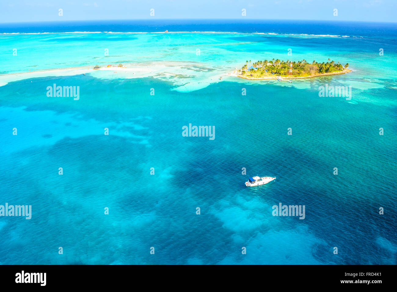 Aerial View of El Acuario Island Stock Photo