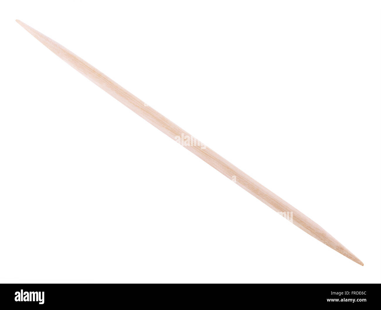 wooden toothpick isolated on white background. Clipping Path Stock Photo