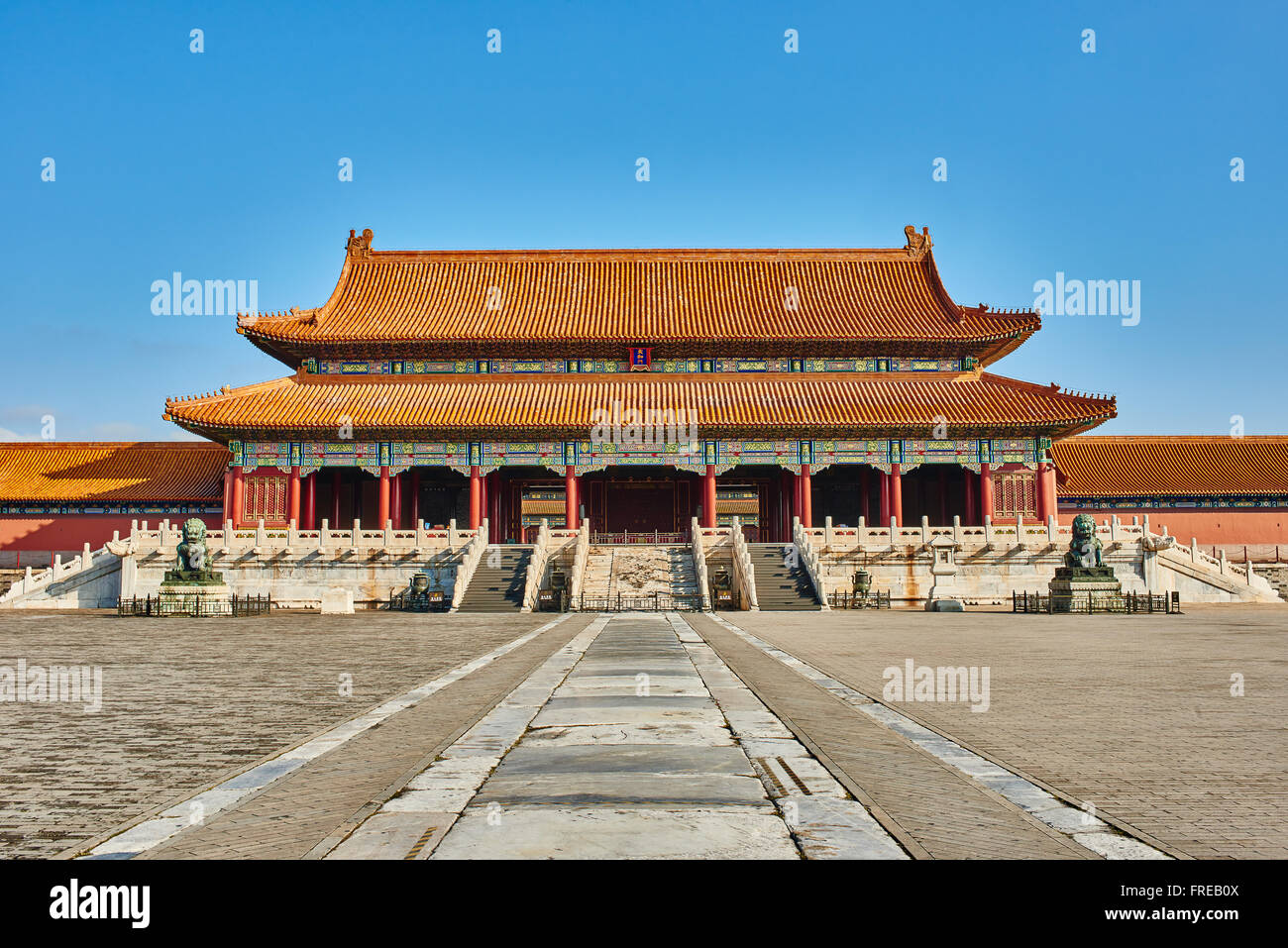 Taihemen gate of supreme harmony imperial palace Forbidden City of Beijing China Stock Photo