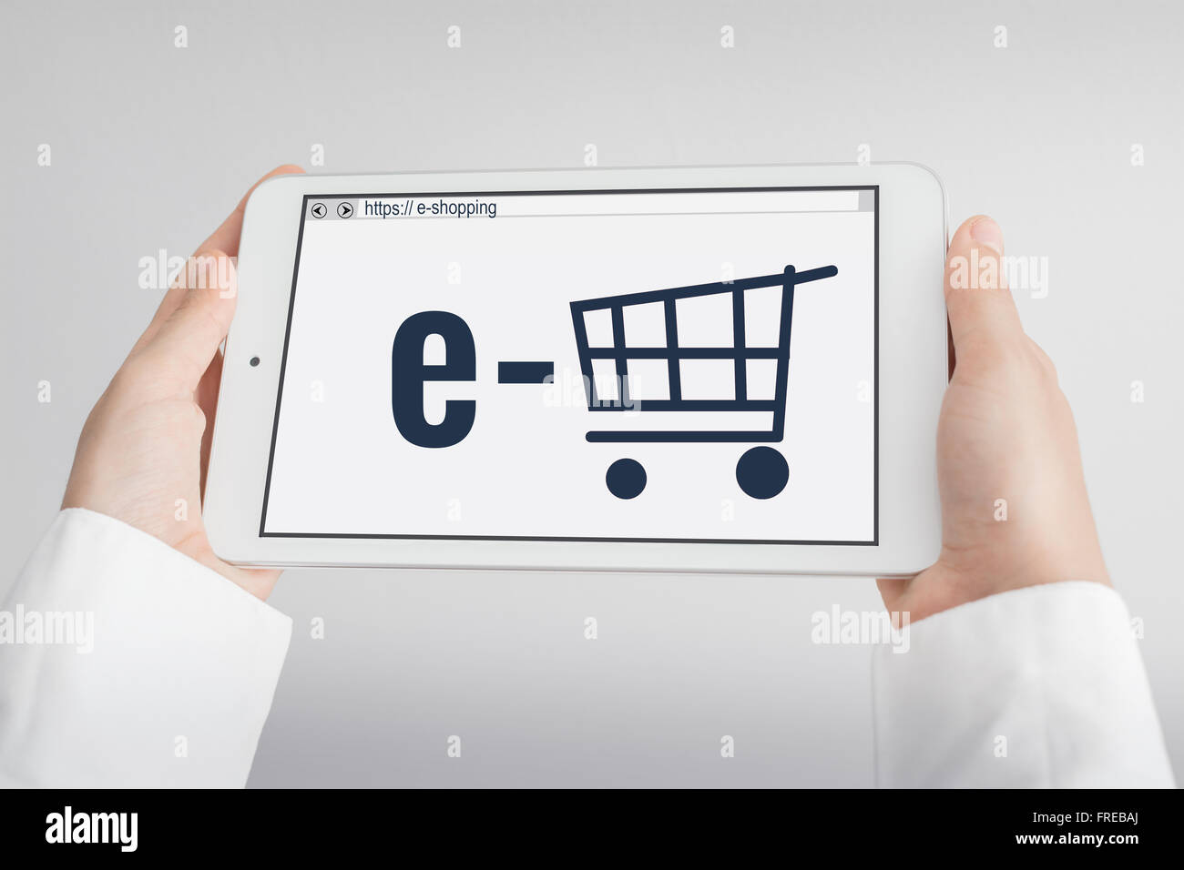 E-commerce concept with tablet pc Stock Photo