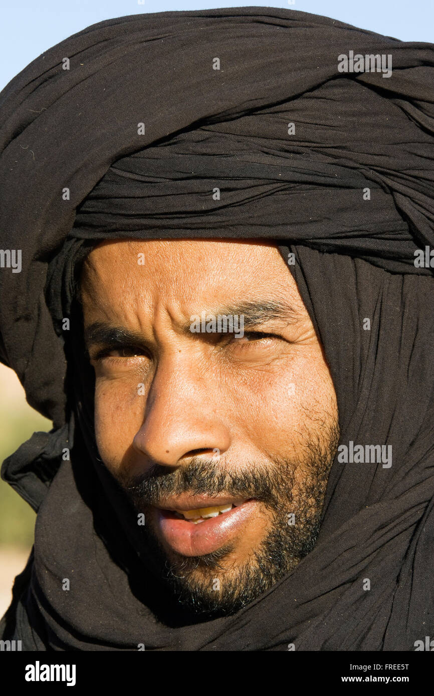 Portrait of a moroccon Arab man at Aït Benhaddou, Southern Morocco Stock Photo