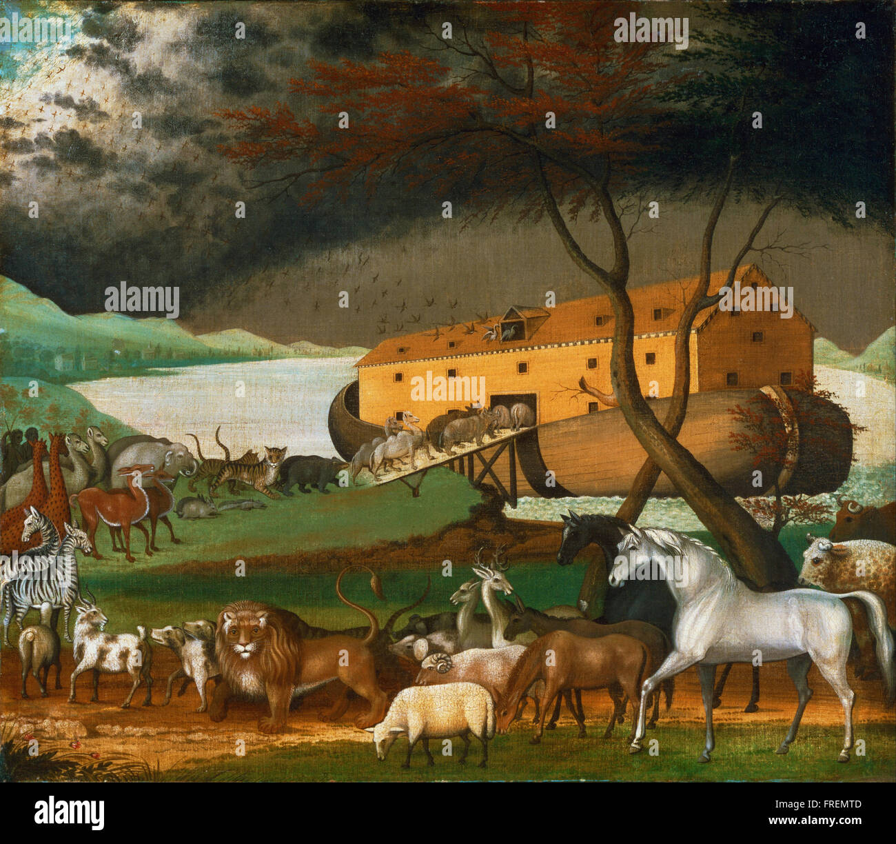 Edward Hicks, American - Noah's Ark Stock Photo