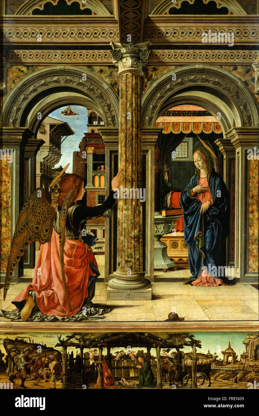 Francesco del Cossa - The Annunciation Stock Photo