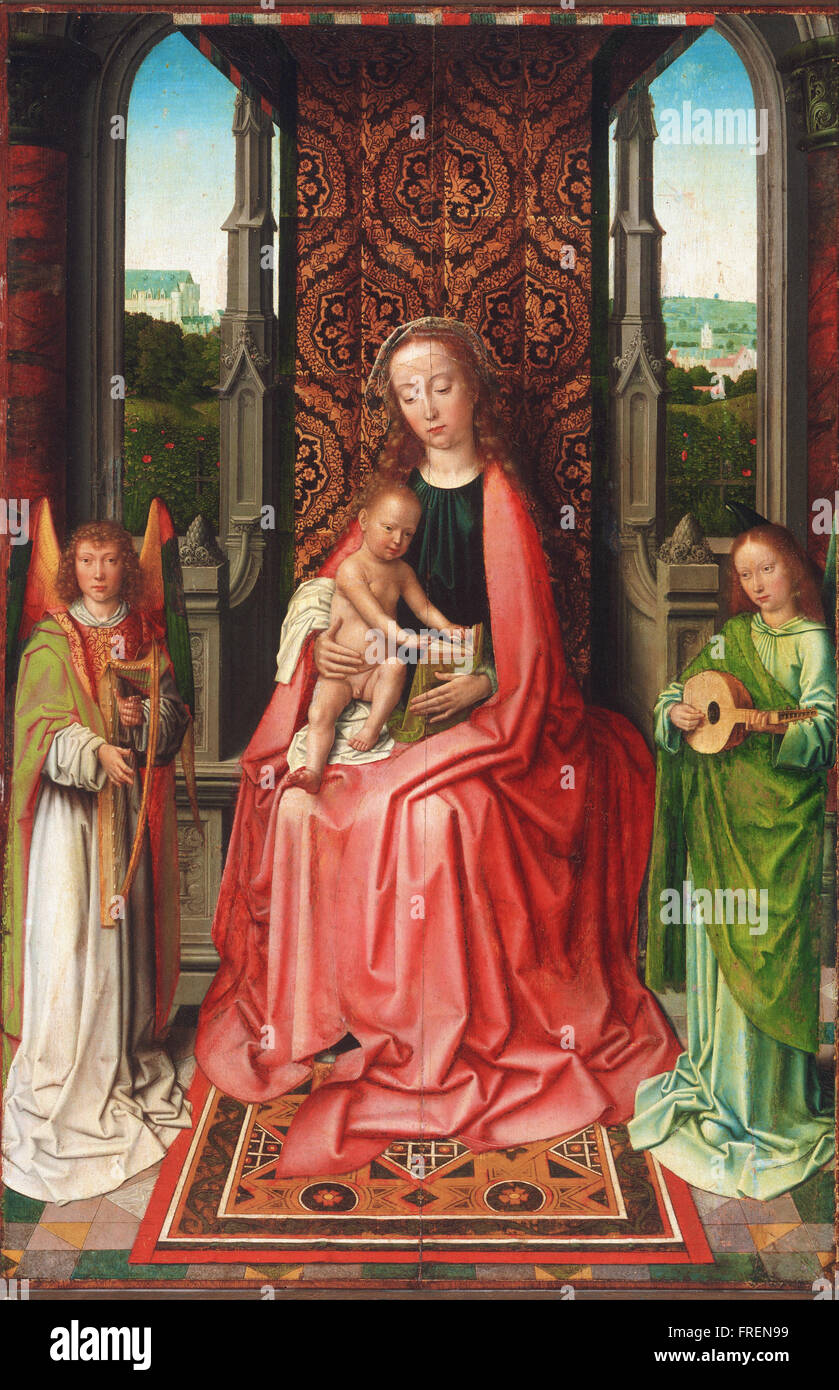 Gerard David, Netherlandish (active Bruges), first documented 1484, died 1523 - Enthroned Virgin Stock Photo