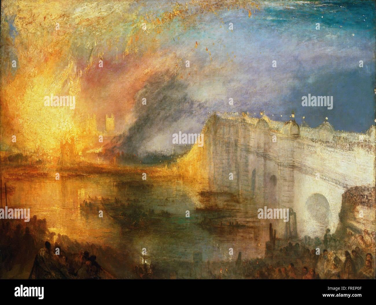 Joseph Mallord William Turner, English - The Burning of the Houses of Lords and Commons, October Stock Photo