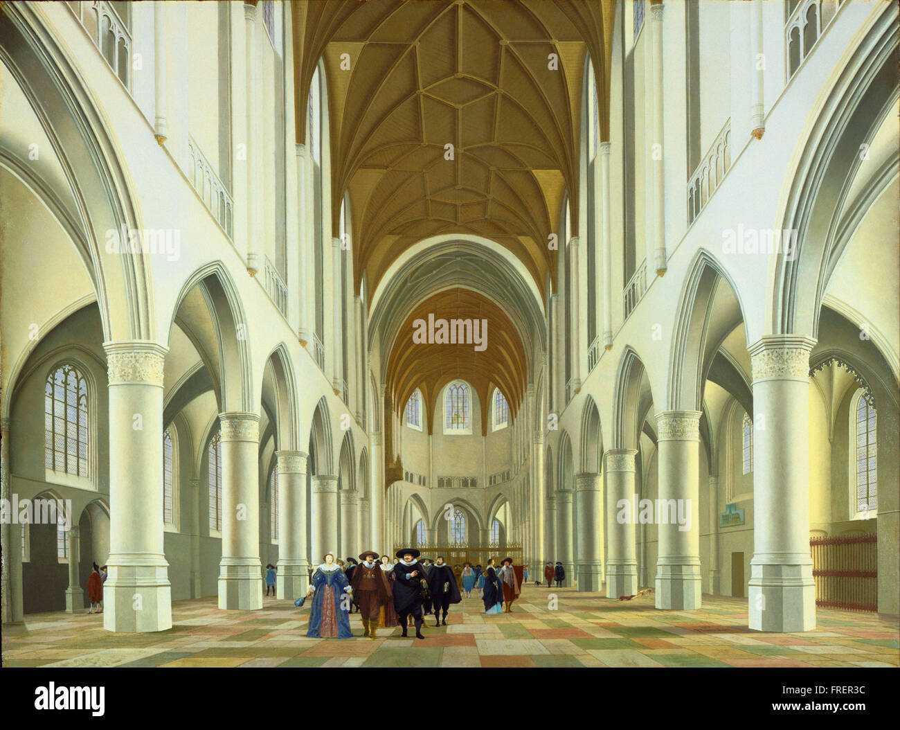 Pieter Jansz. Saenredam, Dutch (active Haarlem and Utrecht) - Interior of Saint Bavo, Haarlem - Stock Photo