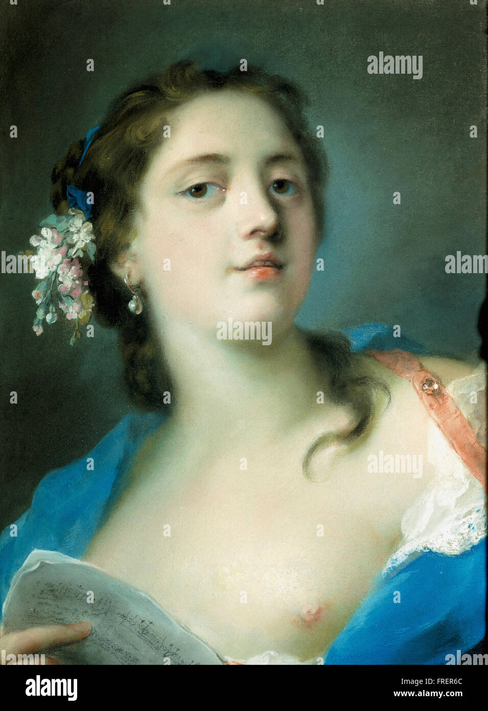 Rosalba Carriera - The Singer Faustina Bordoni (1697-1781) Stock Photo