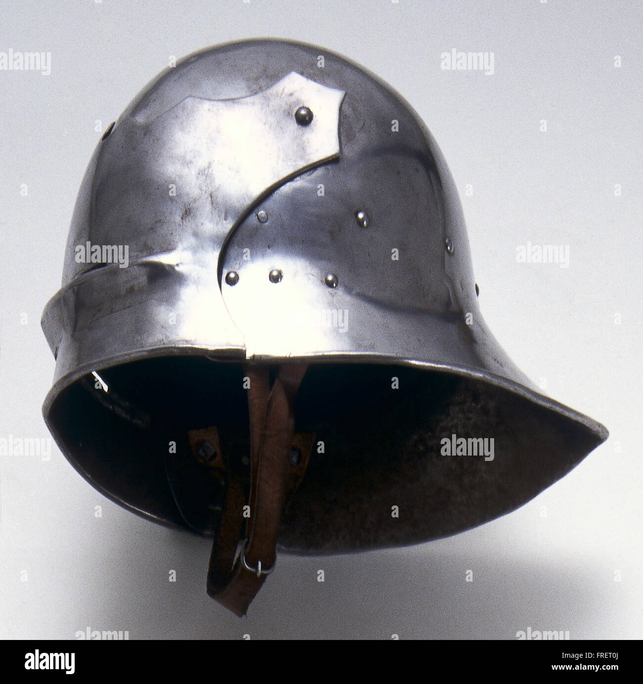 Medieval Soldier's 'Sallet' Helmet Stock Photo